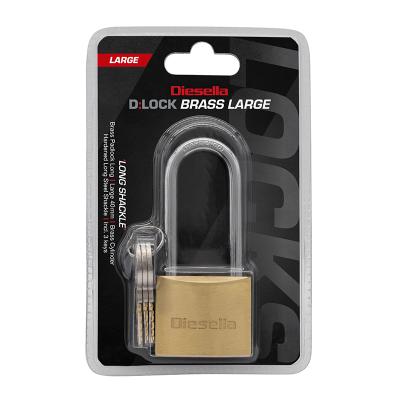 Hængelås 40 mm Messing med forlænget bøjle